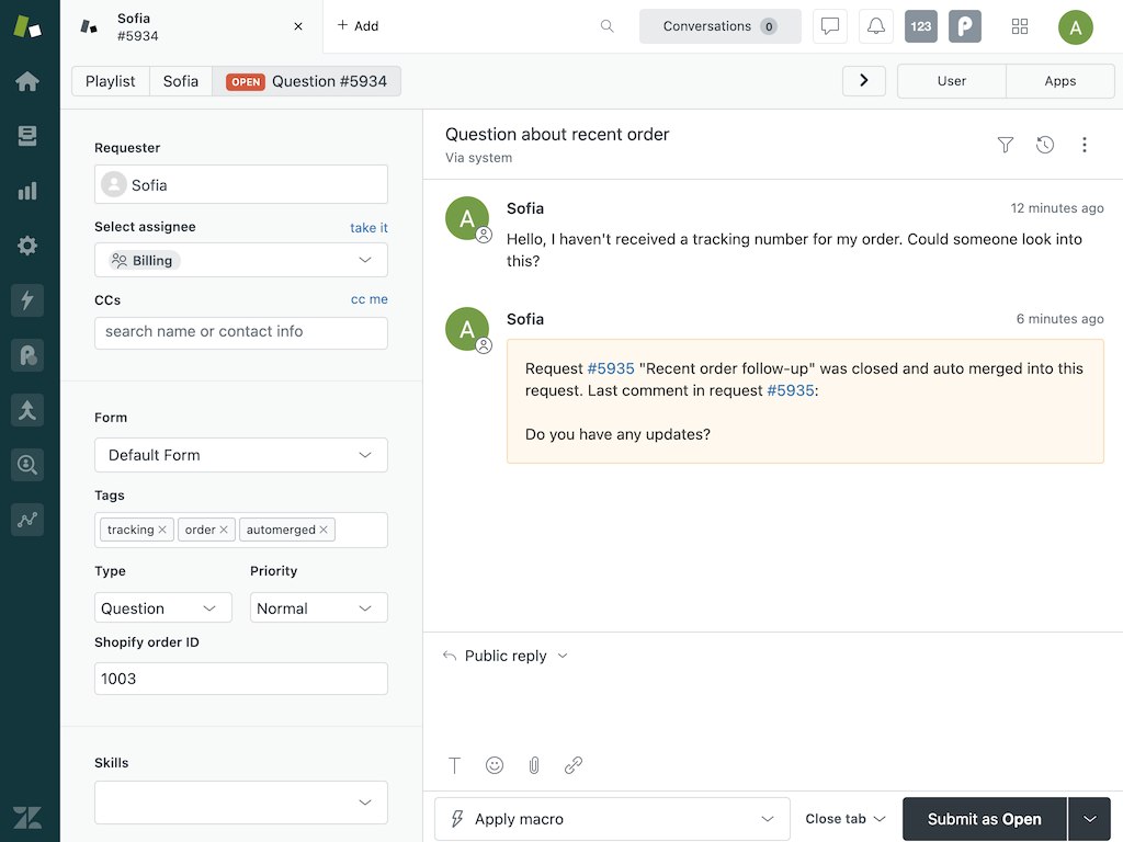 Auto Merge App Integration with Zendesk Support