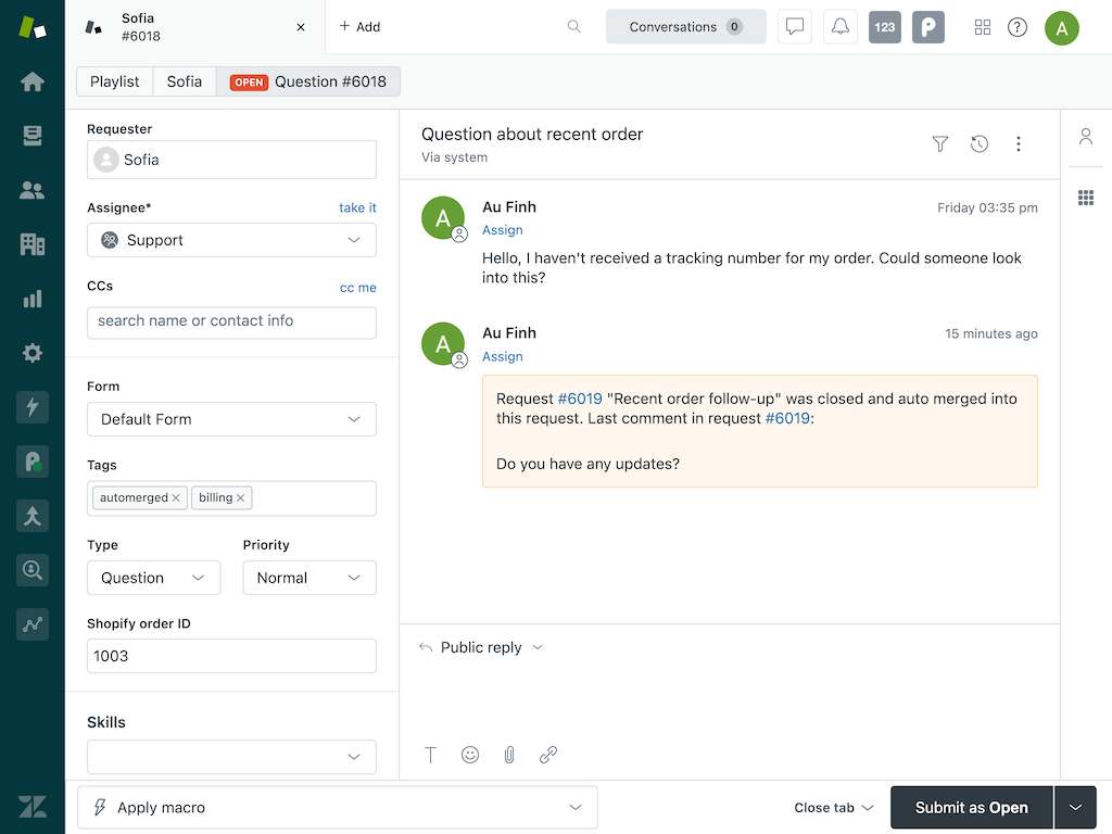 Auto Merge App Integration with Zendesk Support